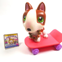 Littlest Pet Shop Bull Terrier # 154 with accessories