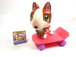 Littlest Pet Shop Bull Terrier # 154 with accessories