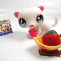 Littlest Pet Shop Ferret #520 with accessories