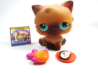 Littlest Pet Shop Persian cat #22 with accessories