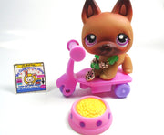 Littlest Pet Shop German Shepard dog #375 with accessories