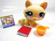 Littlest Pet Shop Crouching cat #848 with accessories