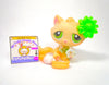 Littlest Pet Shop Yellow Tan BonBon Sitting Cat #401 with accessories authentic