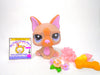 Littlest Pet Shop Rare Pink Brown French Bulldog #1896 & accessories authentic