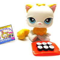 Littlest Pet Shop Persian cat #207 with sushi