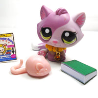 Littlest Pet Shop Tabby cat #1660 with accessories