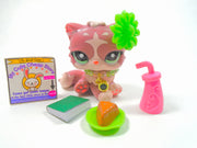 Littlest Pet Shop Rare Mauve Cream Persian Cat #1761 & accessories authentic