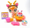 Littlest Pet Shop Rare Cream Pink Deer #2486 with cute accessories authentic
