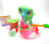 Littlest Pet Shop Green Alligator Crocodile #2042 & cute accessories authentic