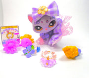 Littlest Pet Shop Purple Deco Walking Destiny Cat No # with cute accessories