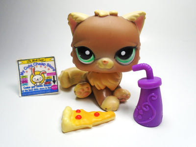 Littlest Pet Shop Persian cat #1063 with accessories