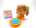 Littlest Pet Shop Orange Brown Sheep Dog #1077 with cute accessories authentic