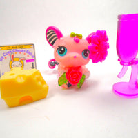 Littlest Pet Shop Pink Mouse #2165 with accessories Authentic