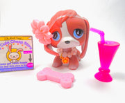 Littlest Pet Shop Brown Beagle #849 with cute accessories authentic