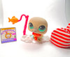 Littlest Pet Shop White Grey Seal #342 with cute accessories authentic