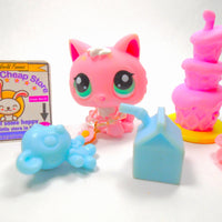Littlest Pet Shop Rare Pink Kitten Cat #2575 with accessories authentic