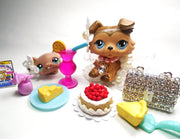 Littlest Pet Shop Collie # 893 with a cute Mouse and beautiful accessories