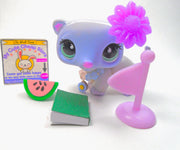 Littlest Pet Shop Rare Purple Ferret #880 with cute accessories authentic