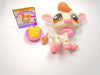 Littlest Pet Shop White Brown Cow #476 with accessories Authentic