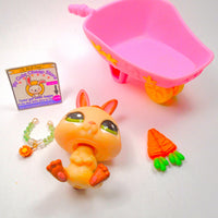 Littlest Pet Shop Brown Dwarf Bunny #1596 with cute accessories authentic