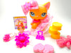 Littlest Pet Shop Short Hair Cat Brooke #339 with cute accessories authentic