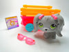 Littlest Pet Shop Grey Maltese Dog #193 with accessories authentic
