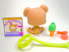 Littlest Pet Shop Brown Boxer Puppy Dog #1353 with cute accessories authentic