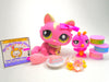 Littlest Pet Shop Rare Pink Crouching Cat #1900 with accessories authentic