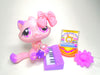 Littlest Pet Shop Pink BonBon Sitting Cat #576 & cute accessories authentic