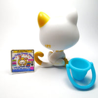 Littlest Pet Shop Gen 7 Calico cat #39 with a bucket My Cute Cheap Store