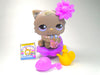 Littlest Pet Shop Grey Hungriest Persian Cat #973 & cute accessories authentic