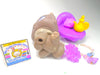 Littlest Pet Shop Grey Hungriest Persian Cat #973 & cute accessories authentic