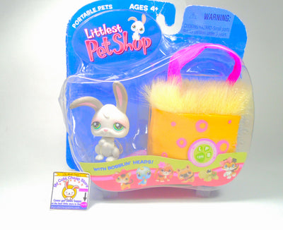 Littlest Pet Shop White Grey Bunny Rabbit #211 NIB
