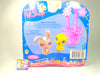 Littlest Pet Shop Grey White Bunny Rabbit #14 Yellow Chick #13 NIB