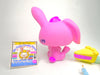Littlest Pet Shop Rare Pink Teal Eyes Bunny Rabbit #2571 with cute accessories