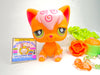 Littlest Pet Shop Orange Angora Cat #511 with cute accessories authentic