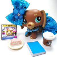 Littlest Pet Shop Dachshund #1751 with cute accessories My Cute Cheap Store