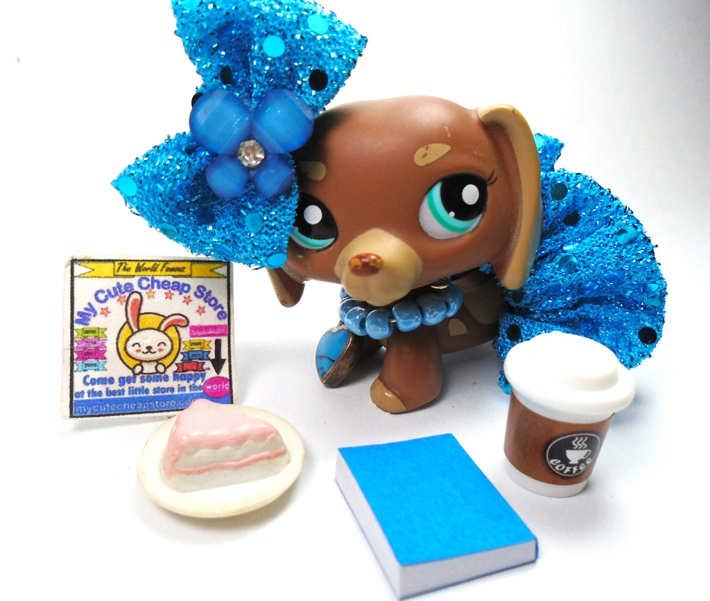 Littlest Pet Shop Dachshund #1751 with cute accessories My Cute Cheap Store