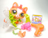 Littlest Pet Shop Rare Orange Crouching Cat #1868 with accessories authentic