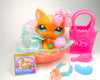 Littlest Pet Shop Brown Walking Destiny Cat #1100 & cute accessories authentic