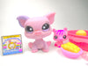 Littlest pet shop Exclusive Pink Purple Pig #1256 Baby & accessories authentic