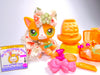 Littlest Pet Shop Short Hair Cat #72 with cute accessories