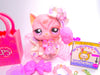 Littlest Pet Shop Rare Pink Angora Cat #1726 with cute accessories authentic