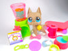 Littlest Pet Shop Grey Great Dane #184 with accessories Authentic