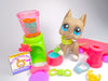 Littlest Pet Shop Grey Great Dane #184 with accessories Authentic