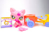 Littlest Pet Shop Pink Licking Paw Cat #1846 with cute accessories authentic