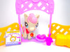 Littlest Pet Shop Rare Pink Grey Horse #1097 with cute accessories authentic