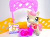 Littlest Pet Shop Rare Pink Grey Horse #1097 with cute accessories authentic