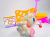 Littlest Pet Shop Rare Pink Grey Horse #1097 with cute accessories authentic