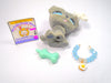 Littlest Pet Shop Fuzzy Flocked Grey Schnauzer Dog #1006 & accessories authentic